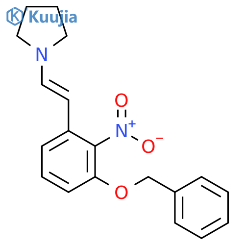 Pyrrolidine, 1-[(1E)-2-[2-nitro-3-(phenylmethoxy)phenyl]ethenyl]- structure
