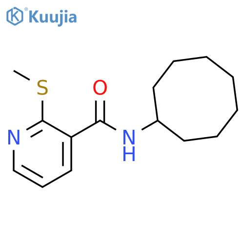 N-cyclooctyl-2-(methylsulfanyl)pyridine-3-carboxamide structure