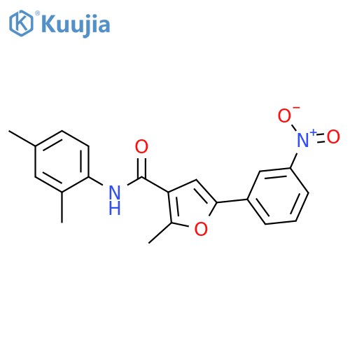 N-(2,4-dimethylphenyl)-2-methyl-5-(3-nitrophenyl)furan-3-carboxamide structure