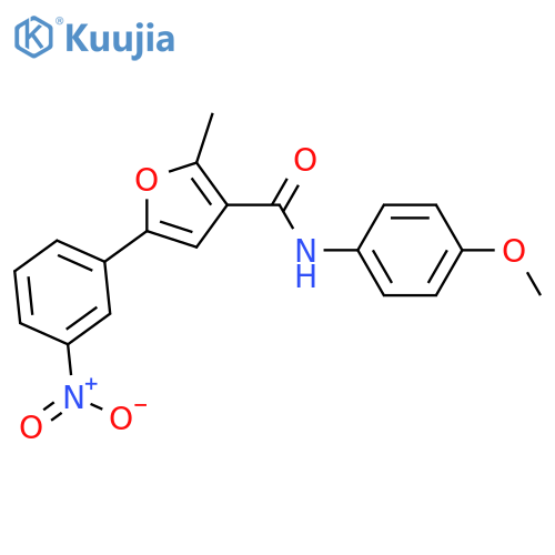 N-(4-methoxyphenyl)-2-methyl-5-(3-nitrophenyl)furan-3-carboxamide structure