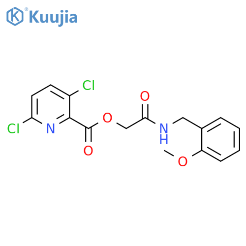 2-[[(2-Methoxyphenyl)methyl]amino]-2-oxoethyl 3,6-dichloro-2-pyridinecarboxylate structure