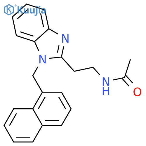 N-(2-{1-(naphthalen-1-yl)methyl-1H-1,3-benzodiazol-2-yl}ethyl)acetamide structure