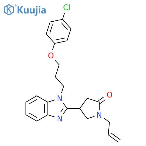 4-{1-3-(4-chlorophenoxy)propyl-1H-1,3-benzodiazol-2-yl}-1-(prop-2-en-1-yl)pyrrolidin-2-one structure