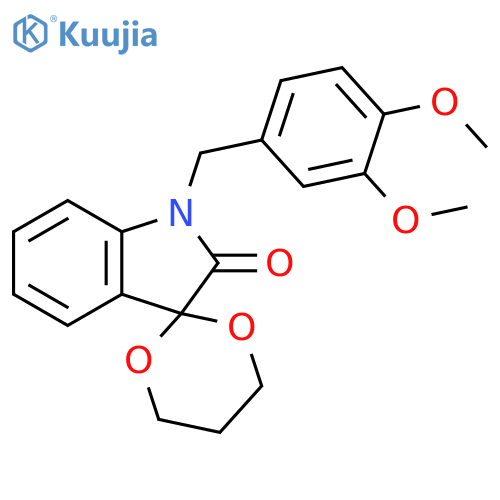 1'-(3,4-dimethoxyphenyl)methyl-1',2'-dihydrospiro1,3-dioxane-2,3'-indole-2'-one structure