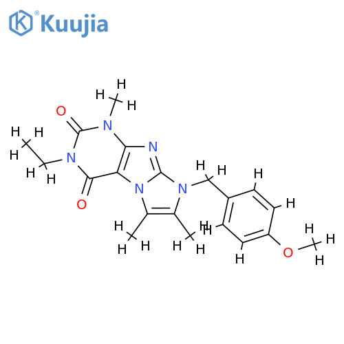 2-ethyl-6-[(4-methoxyphenyl)methyl]-4,7,8-trimethylpurino[7,8-a]imidazole-1,3-dione structure