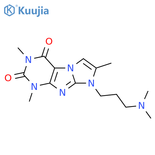 8-3-(dimethylamino)propyl-1,3,7-trimethyl-1H,2H,3H,4H,8H-imidazo1,2-gpurine-2,4-dione structure
