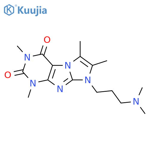 8-3-(dimethylamino)propyl-1,3,6,7-tetramethyl-1H,2H,3H,4H,8H-imidazo1,2-gpurine-2,4-dione structure