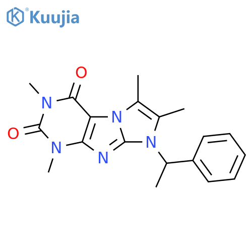 1,3,6,7-tetramethyl-8-(1-phenylethyl)-1H,2H,3H,4H,8H-imidazo1,2-gpurine-2,4-dione structure