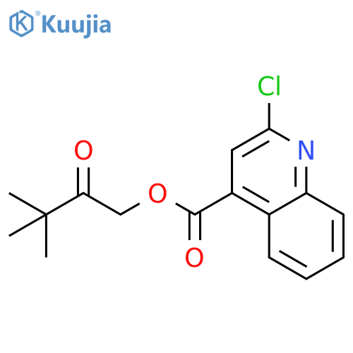 3,3-Dimethyl-2-oxobutyl 2-chloroquinoline-4-carboxylate structure