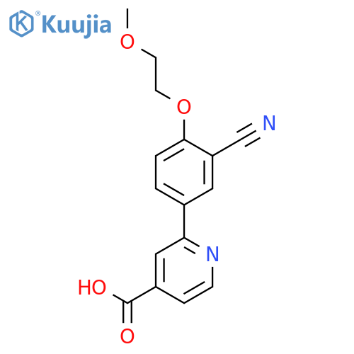 4-PYRIDINECARBOXYLIC ACID, 2-[3-CYANO-4-(2-METHOXYETHOXY)PHENYL]- structure