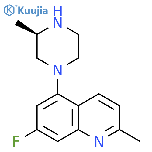 Quinoline, 7-fluoro-2-methyl-5-[(3R)-3-methyl-1-piperazinyl]- structure