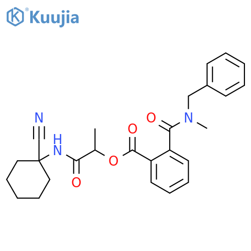 1-[(1-Cyanocyclohexyl)carbamoyl]ethyl 2-[benzyl(methyl)carbamoyl]benzoate structure