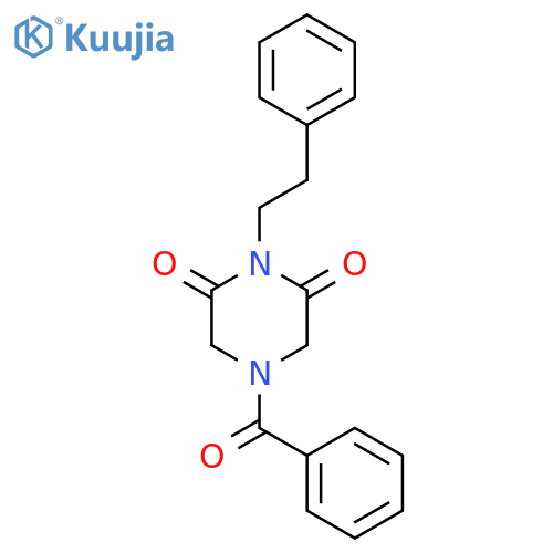 2,6-Piperazinedione, 4-benzoyl-1-(2-phenylethyl)- structure