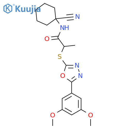 N-(1-Cyanocyclohexyl)-2-((5-(3,5-dimethoxyphenyl)-1,3,4-oxadiazol-2-yl)thio)propanamide structure