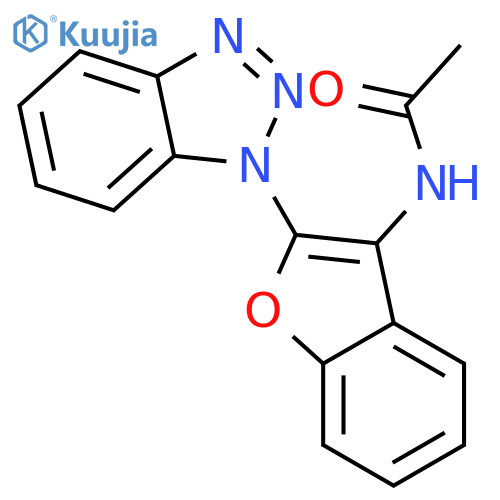 Acetamide, N-[2-(1H-benzotriazol-1-yl)-3-benzofuranyl]- structure