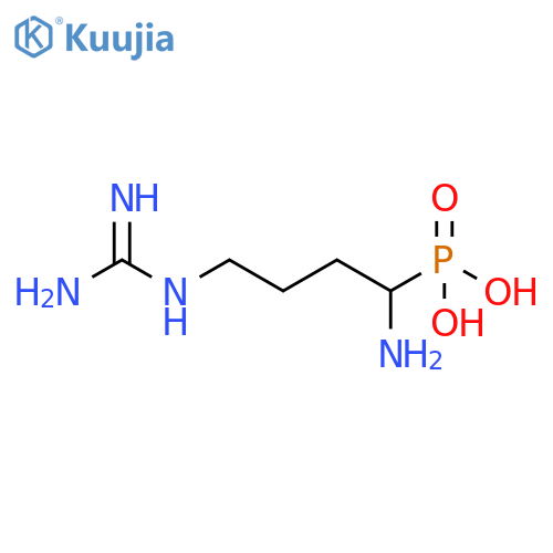 Phosphonic acid, [1-amino-4-[(aminoiminomethyl)amino]butyl]- (9CI) structure