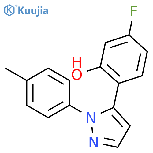 5-Fluoro-2-(1-p-tolyl-1H-pyrazol-5-yl)phenol structure