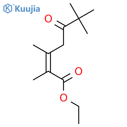 2-Heptenoic acid, 2,3,6,6-tetramethyl-5-oxo-, ethyl ester structure