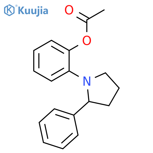 Phenol, 2-(2-phenyl-1-pyrrolidinyl)-, 1-acetate structure