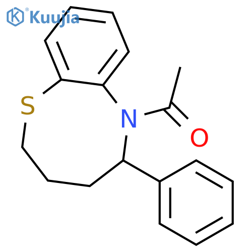 2H-1,6-Benzothiazocine, 6-acetyl-3,4,5,6-tetrahydro-5-phenyl- structure