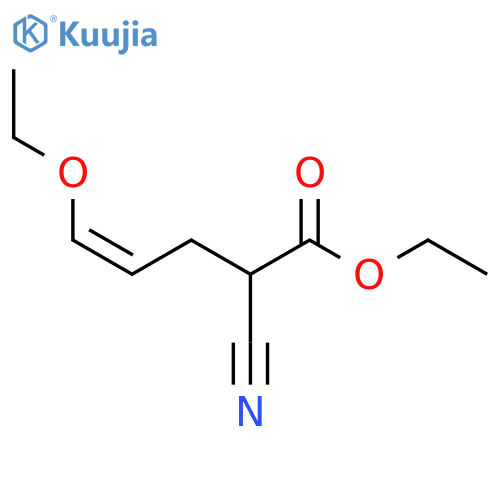 4-Pentenoic acid, 2-cyano-5-ethoxy-, ethyl ester, (Z)- structure