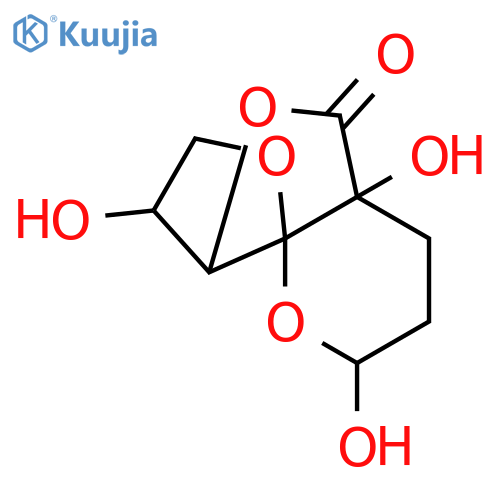 3,5a,8-Trihydroxyhexahydro-2H,5H-furo(3,2:2,3)furo(3,4-b)pyran-5-one structure