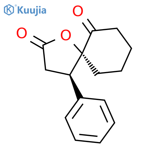 1-Oxaspiro[4.5]decane-2,6-dione, 4-phenyl-, (4R,5R)-rel- structure