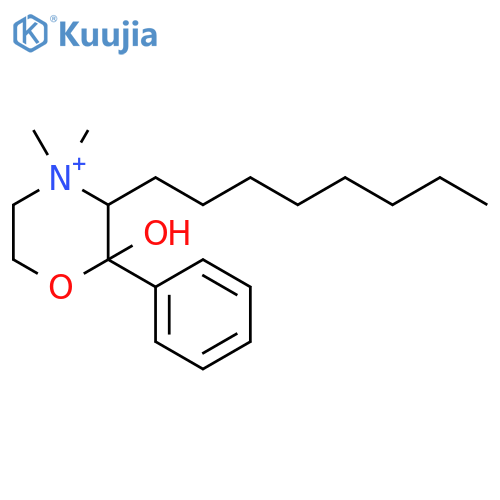 Morpholinium, 2-hydroxy-4,4-dimethyl-3-octyl-2-phenyl- structure