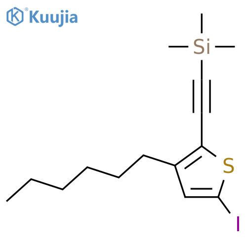 SILANE, [(3-HEXYL-5-IODO-2-THIENYL)ETHYNYL]TRIMETHYL- structure