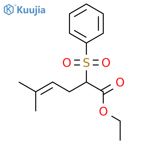 4-Hexenoic acid, 5-methyl-2-(phenylsulfonyl)-, ethyl ester structure
