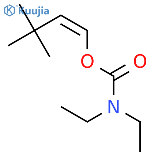 Carbamic acid, diethyl-, (1Z)-3,3-dimethyl-1-butenyl ester structure