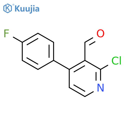 3-Pyridinecarboxaldehyde, 2-chloro-4-(4-fluorophenyl)- structure