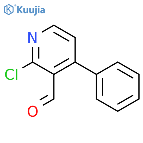 3-PYRIDINECARBOXALDEHYDE, 2-CHLORO-4-PHENYL- structure