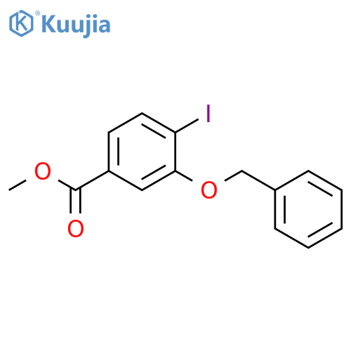 Benzoic acid, 4-iodo-3-(phenylmethoxy)-, methyl ester structure