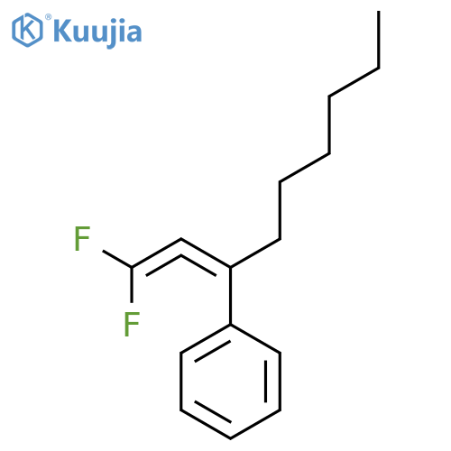 Benzene, [1-(difluoroethenylidene)heptyl]- structure