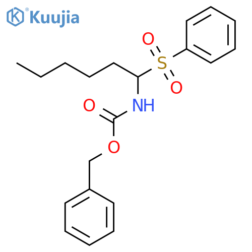 Carbamic acid, [1-(phenylsulfonyl)hexyl]-, phenylmethyl ester structure