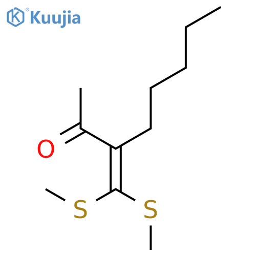 2-Octanone, 3-[bis(methylthio)methylene]- structure