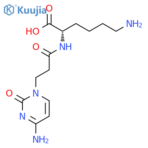 L-Lysine, N2-[3-(4-amino-2-oxo-1(2H)-pyrimidinyl)-1-oxopropyl]- structure
