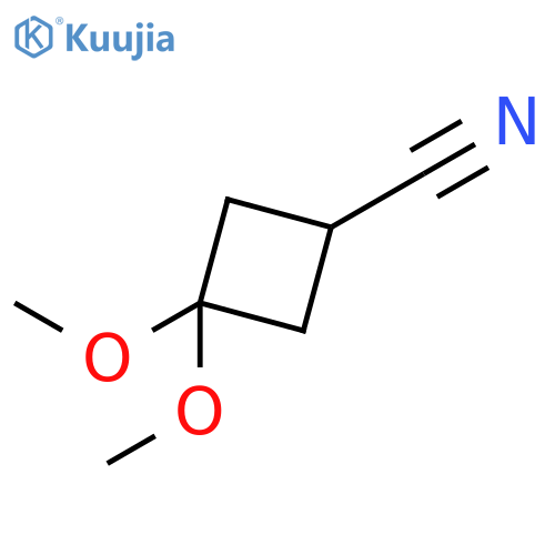 3,3-dimethoxycyclobutanecarbonitrile structure