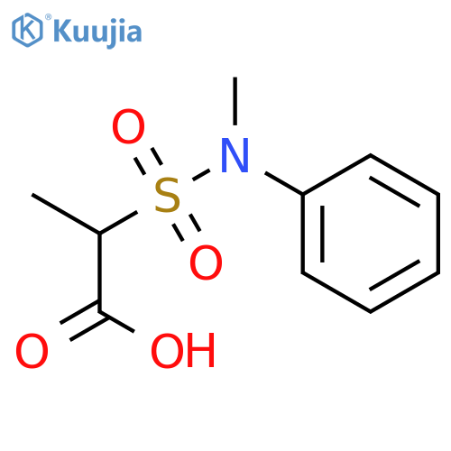 Propanoic acid, 2-[(methylphenylamino)sulfonyl]- structure
