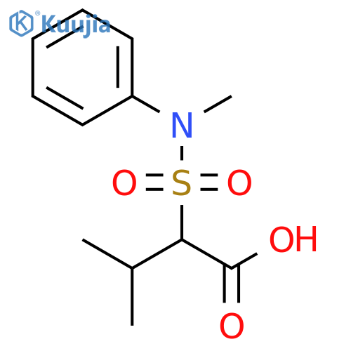 Butanoic acid, 3-methyl-2-[(methylphenylamino)sulfonyl]- structure