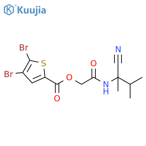 2-[(1-Cyano-1,2-dimethylpropyl)amino]-2-oxoethyl 4,5-dibromo-2-thiophenecarboxylate structure