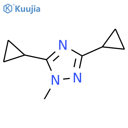 1H-1,2,4-Triazole, 3,5-dicyclopropyl-1-methyl- structure