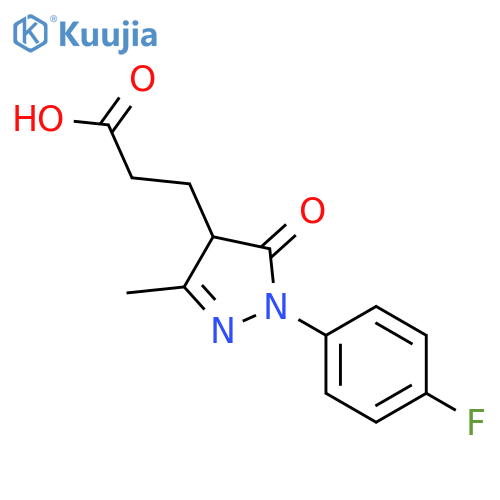 3-2-(4-Fluorophenyl)-5-methyl-3-oxo-2,3-dihydro-1H-pyrazol-4-ylpropanoic Acid structure