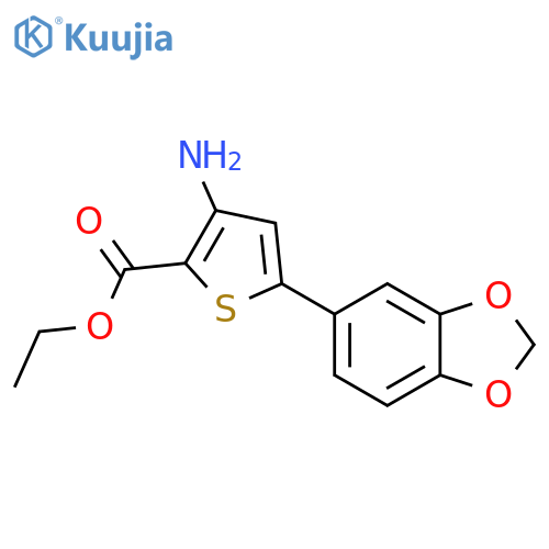 Ethyl 3-Amino-5-(2H-1,3-benzodioxol-5-yl)thiophene-2-carboxylate structure
