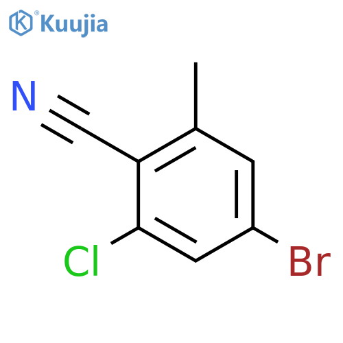 4-bromo-2-chloro-6-methyl-benzonitrile structure