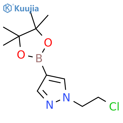 1-(2-chloroethyl)-4-(tetramethyl-1,3,2-dioxaborolan-2-yl)-1H-pyrazole structure