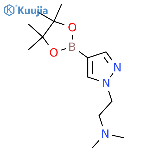 dimethyl({2-[4-(tetramethyl-1,3,2-dioxaborolan-2-yl)-1H-pyrazol-1-yl]ethyl})amine structure