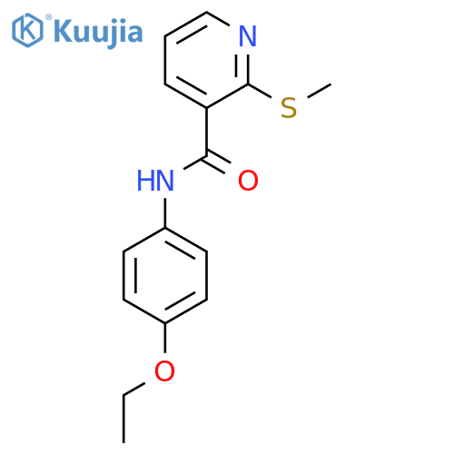 N-(4-ethoxyphenyl)-2-(methylsulfanyl)pyridine-3-carboxamide structure