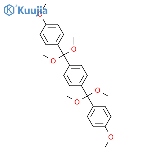 Benzene, 1,4-bis[dimethoxy(4-methoxyphenyl)methyl]- structure